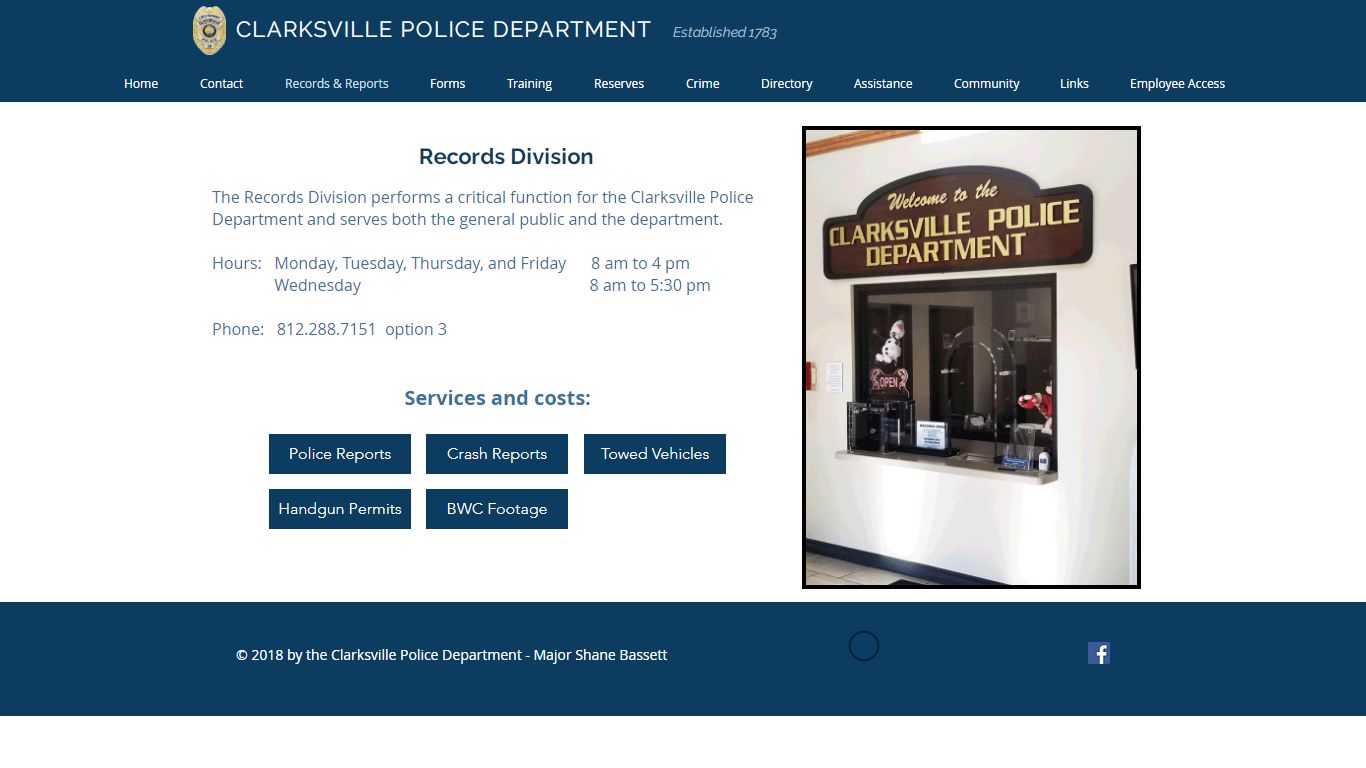 General Information | clarksvillepolice